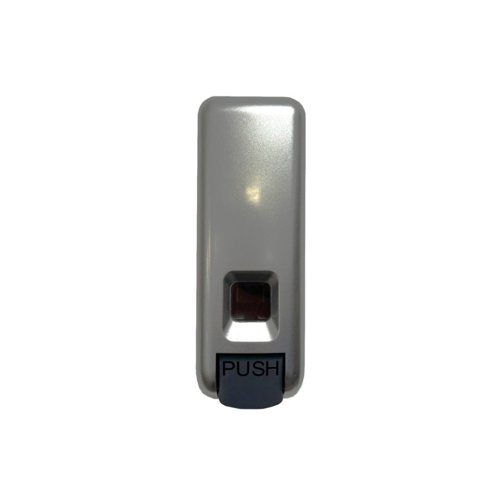 distributeur de gel hydroalcoolique gris format 500ml vue de face