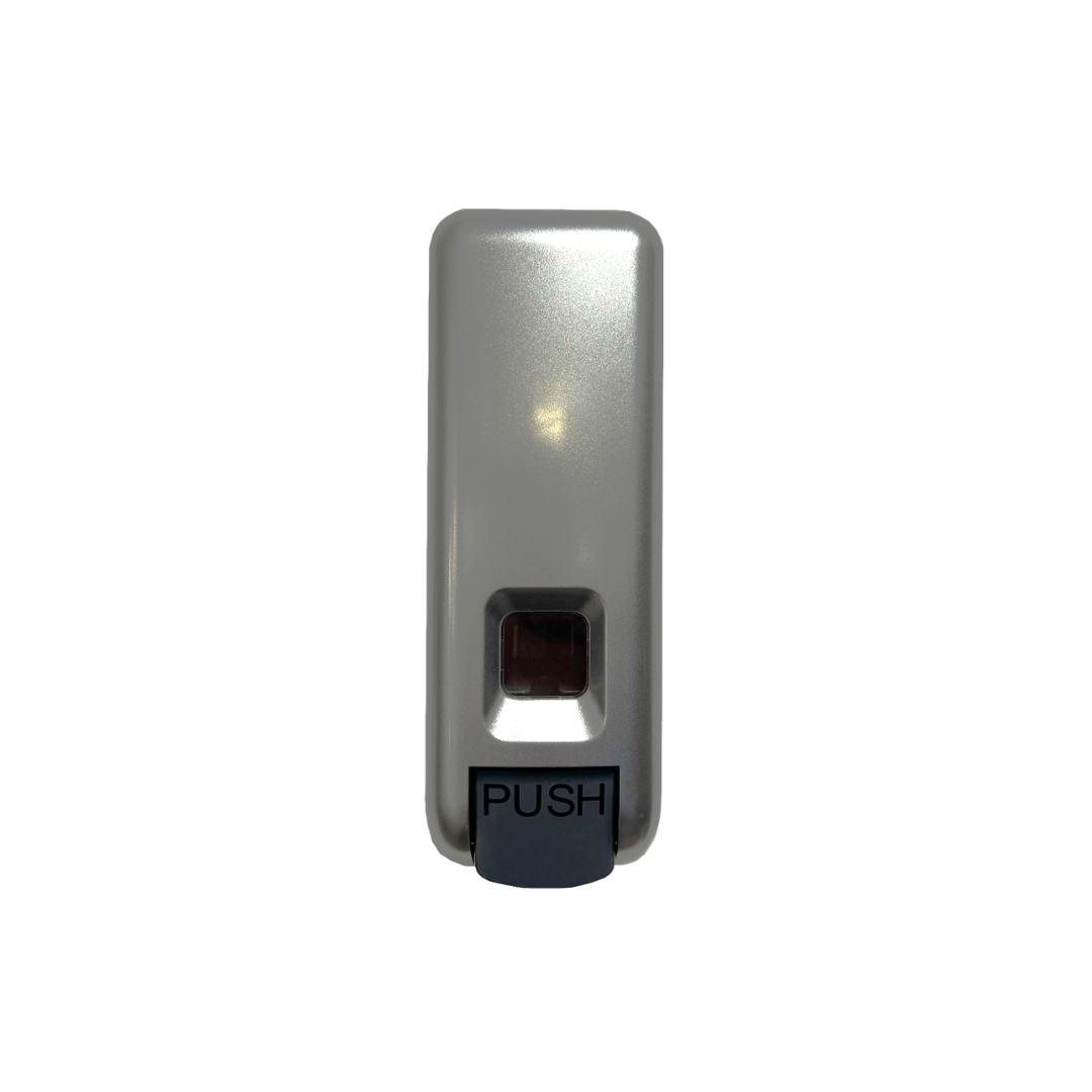distributeur de gel hydroalcoolique gris format 500ml vue de face